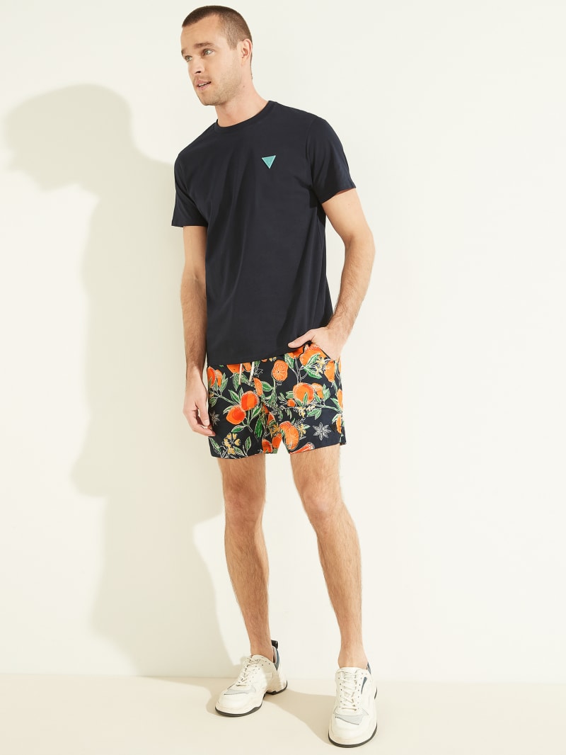 Stroje Kąpielowe Męskie Guess Fruit Woven Swim Trunks Pomarańczowe | 739815-HBT