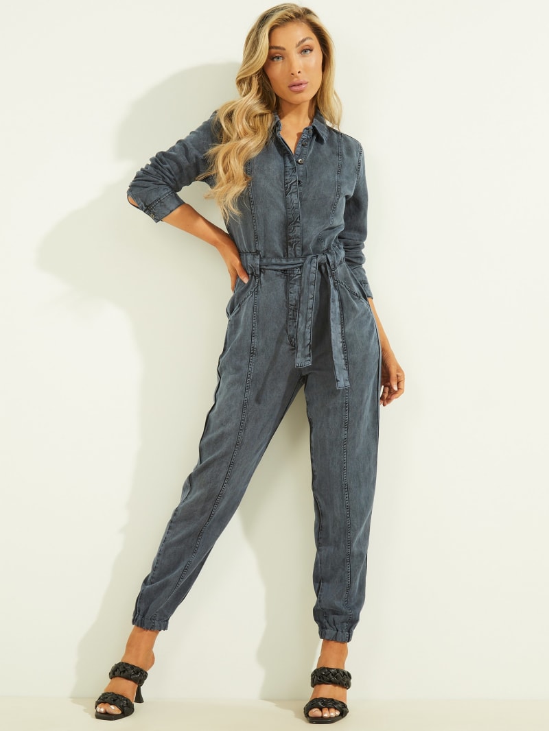 Sukienki Damskie Guess Neva Jumpsuit Niebieskie | 260795-KQJ