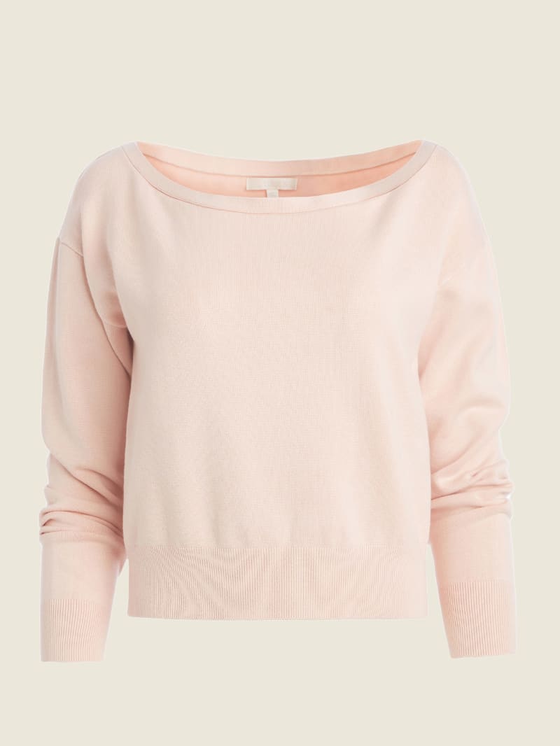 Swetry Damskie Guess Eco Tiana Pullover Różowe | 049583-IAY