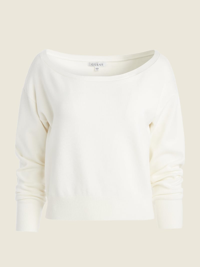 Swetry Damskie Guess Eco Tiana Pullover Białe | 076815-OES