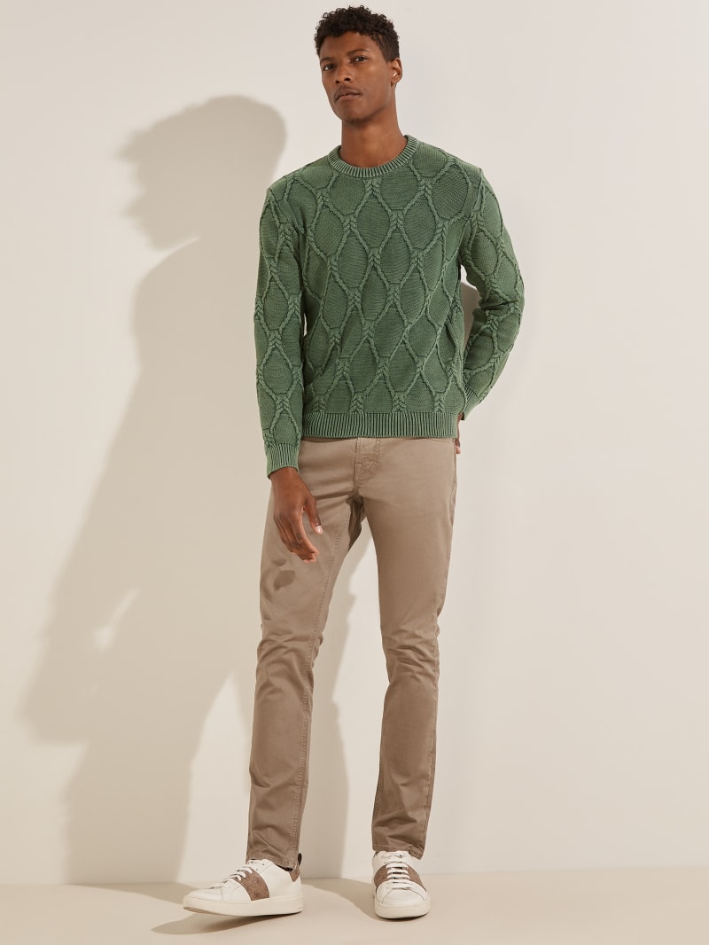 Swetry Męskie Guess Dawson Cable Knit Kolorowe | 245961-WDV