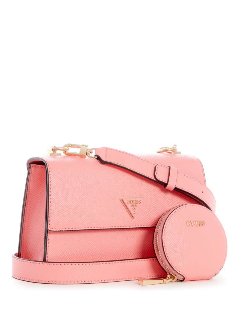 Torba Crossbody Damskie Guess Alexie Flap Różowe | 381492-VRK