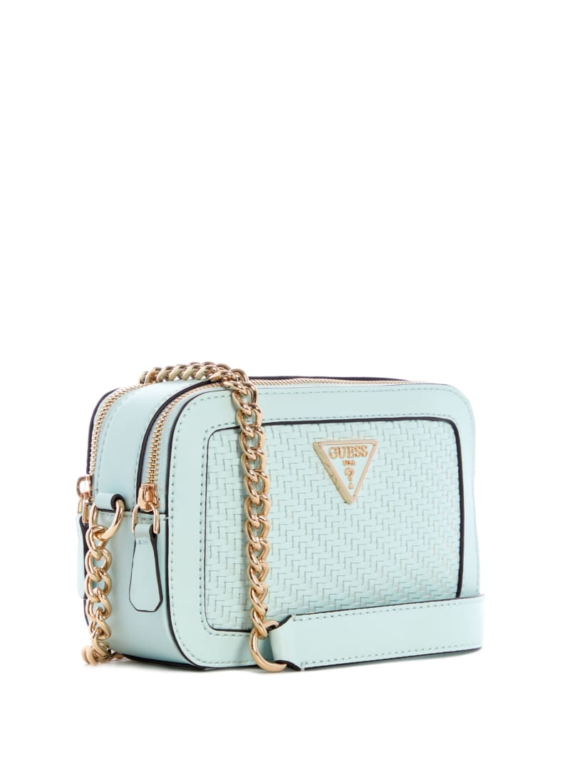 Torba Crossbody Damskie Guess Hassie Camera Turkusowe | 057968-HGU