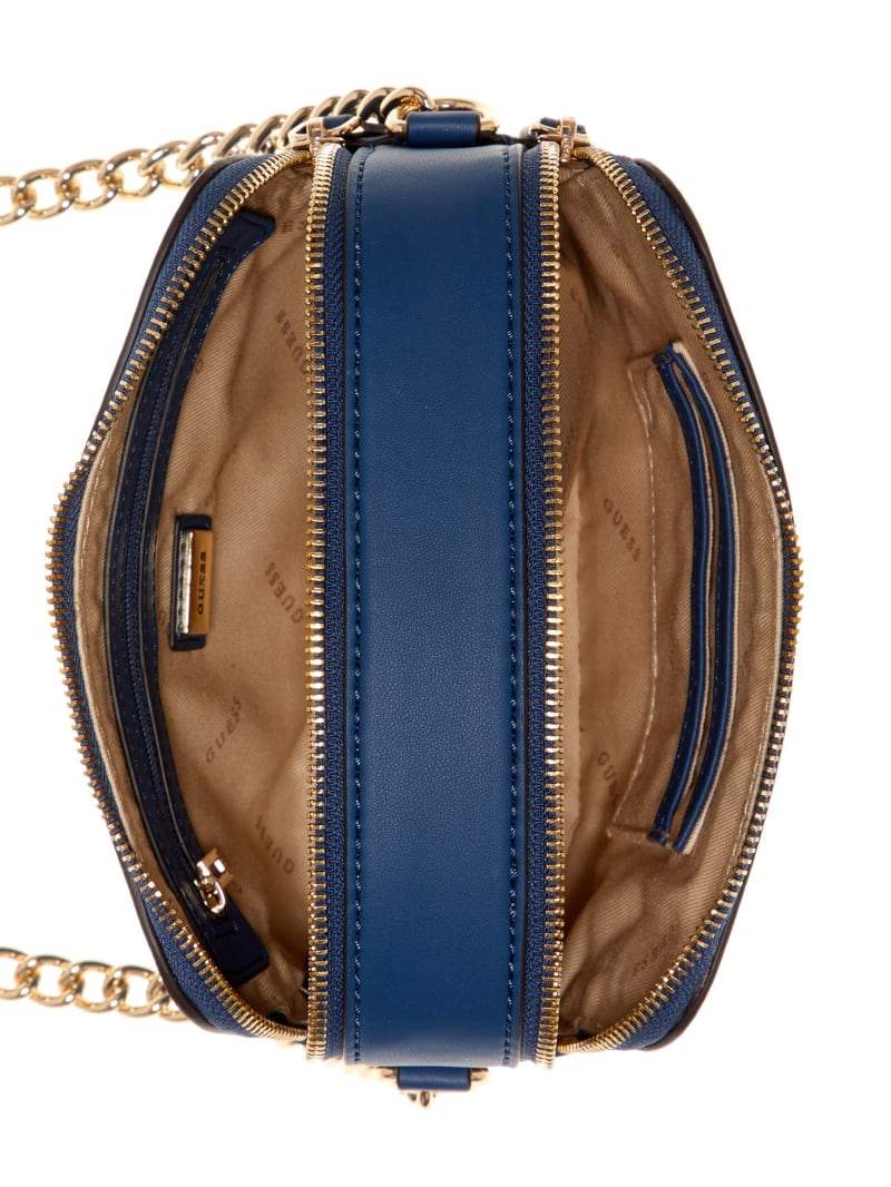 Torba Crossbody Damskie Guess Hassie Camera Granatowe | 261094-ZHI