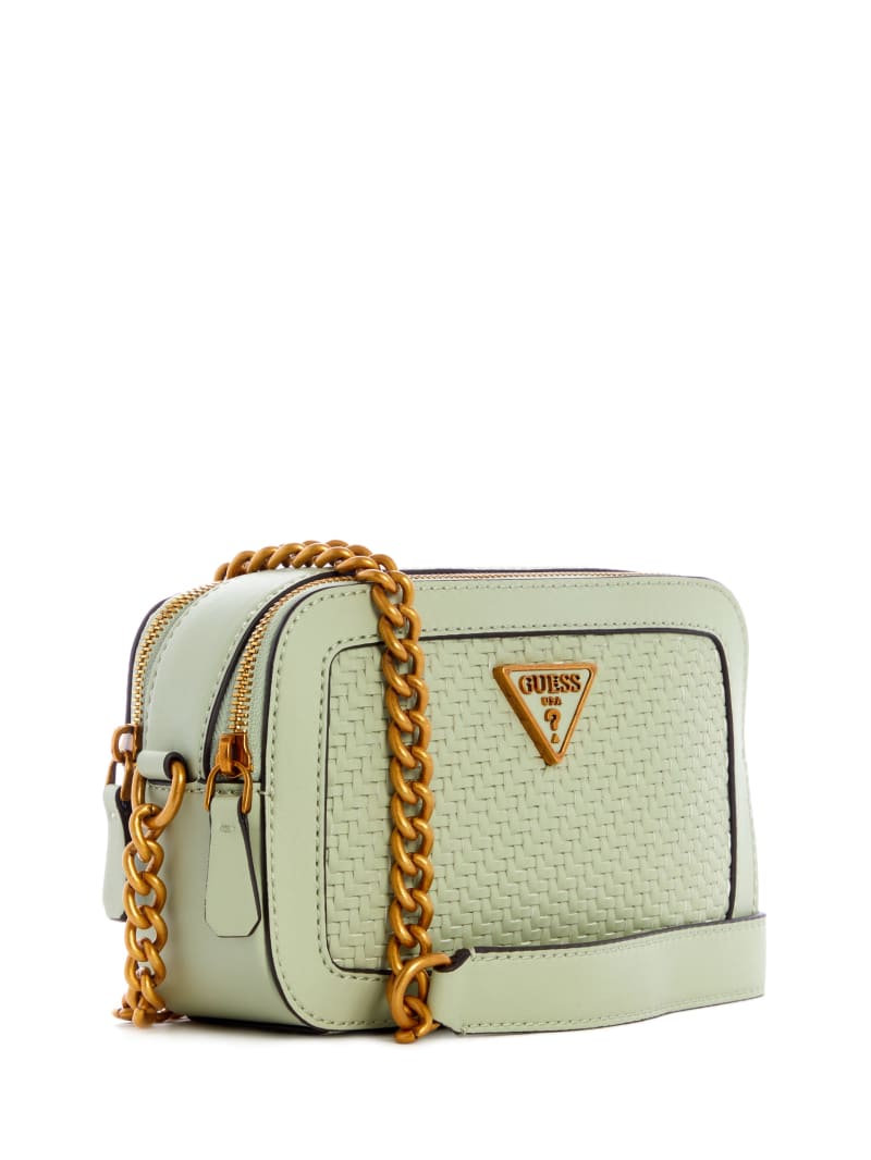 Torba Crossbody Damskie Guess Hassie Camera Oliwkowe | 716389-WHQ