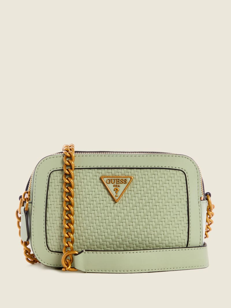 Torba Crossbody Damskie Guess Hassie Camera Oliwkowe | 716389-WHQ