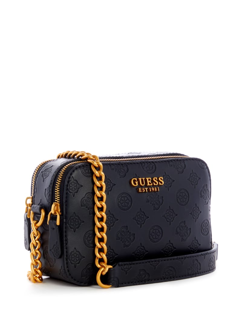 Torba Crossbody Damskie Guess Noelle Logo Camera Czarne | 521489-YCK