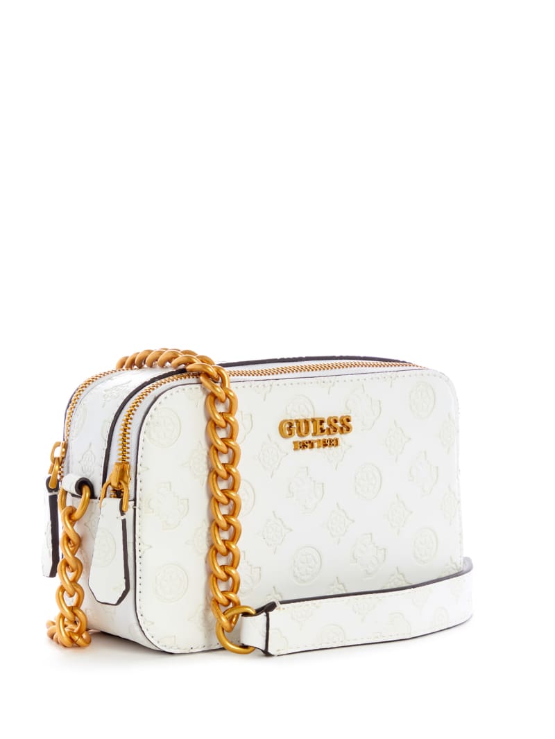 Torba Crossbody Damskie Guess Noelle Logo Camera Białe | 980645-EWJ