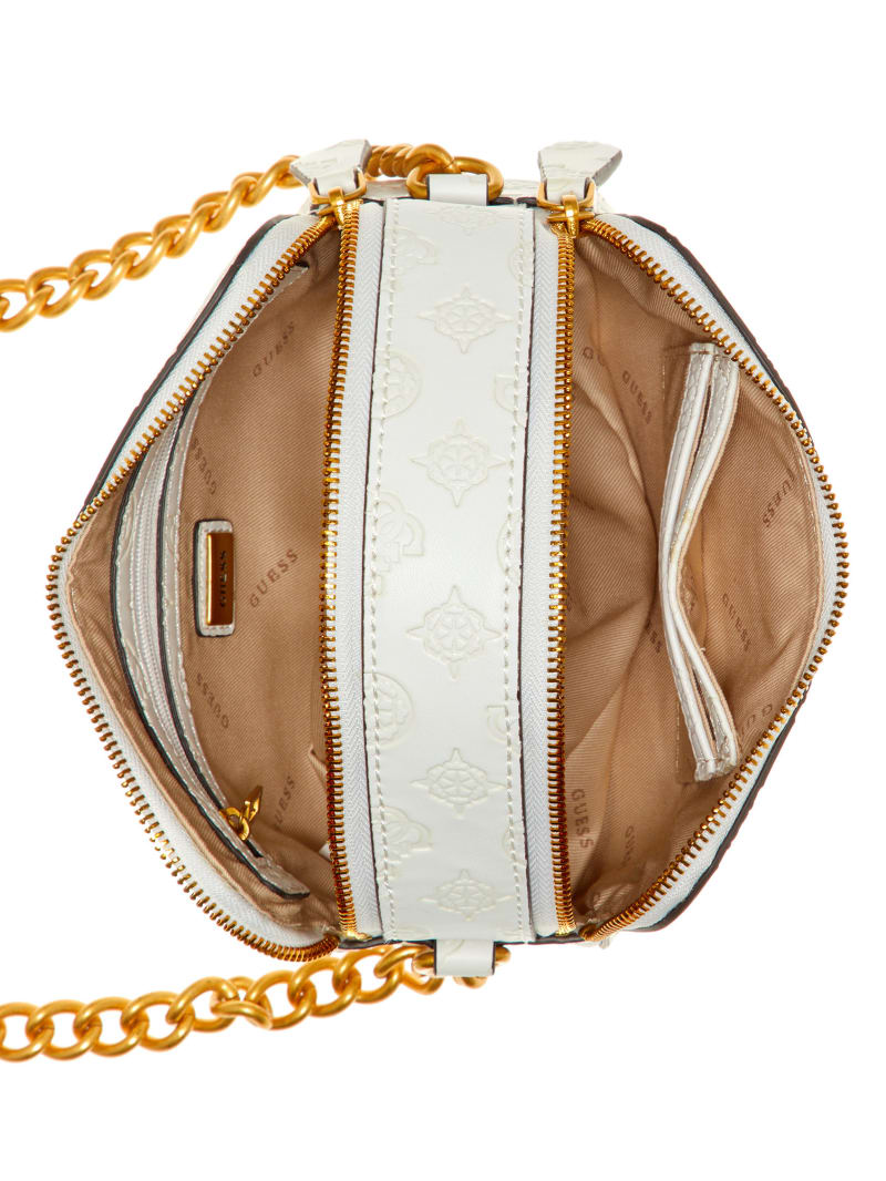 Torba Crossbody Damskie Guess Noelle Logo Camera Białe | 980645-EWJ