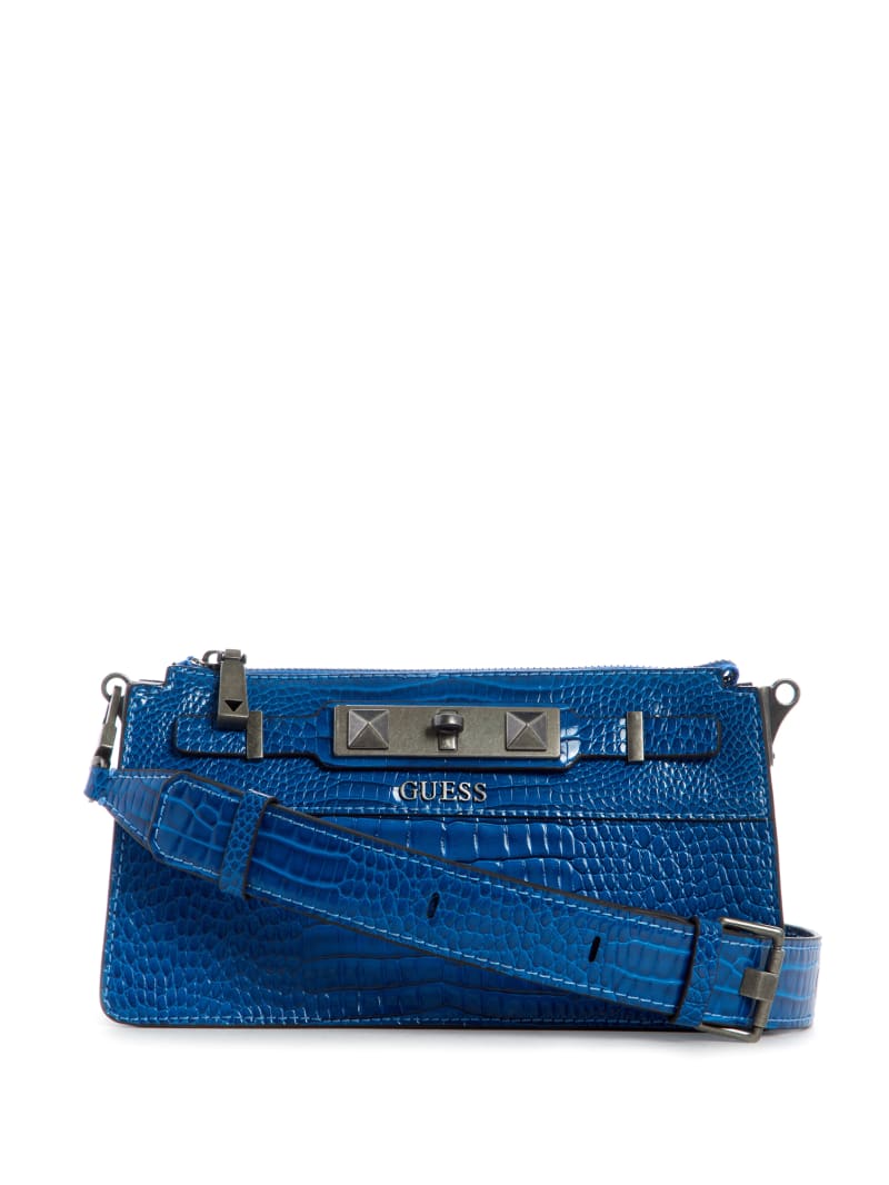 Torba Crossbody Damskie Guess Raffie Niebieskie | 962731-YQB