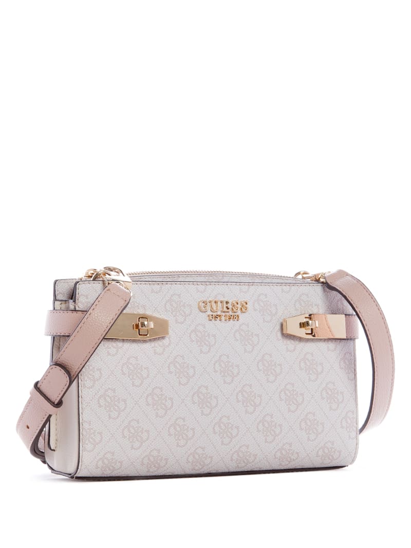 Torba Crossbody Damskie Guess Zadie Logo Elite Różowe | 398401-WNS