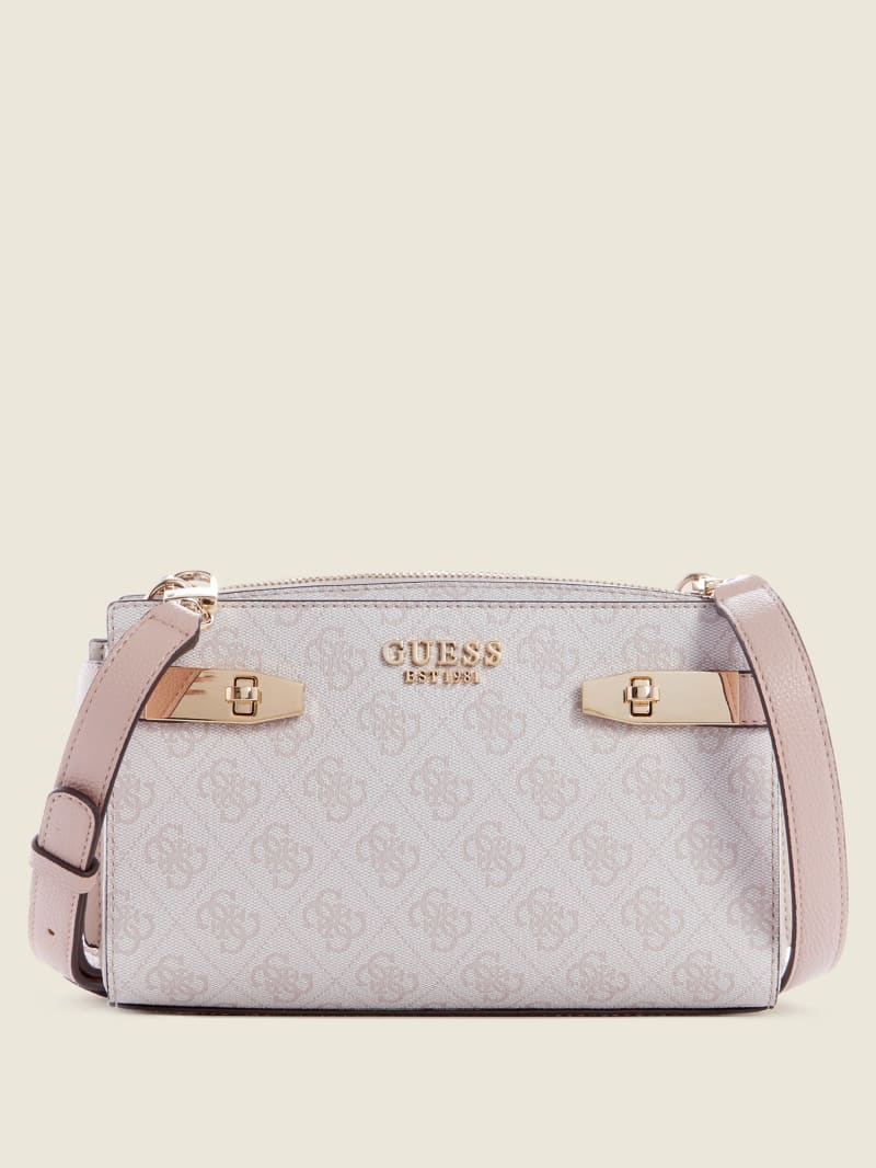 Torba Crossbody Damskie Guess Zadie Logo Elite Różowe | 398401-WNS