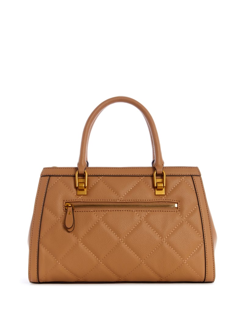 Torba Satchel Damskie Guess Abey Elite Girlfriend Beżowe | 275803-YAQ