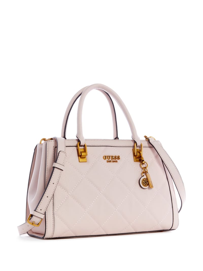 Torba Satchel Damskie Guess Abey Elite Girlfriend Różowe | 853491-PZD