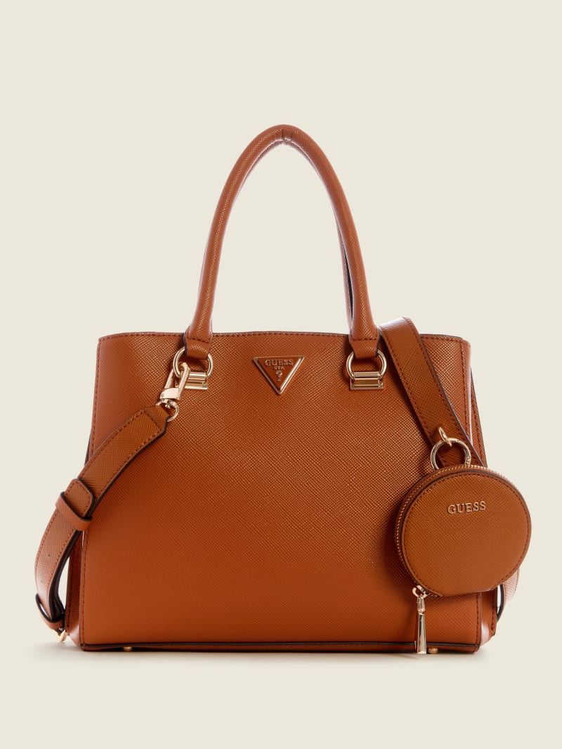 Torba Satchel Damskie Guess Alexie Girlfriend Głęboka Brązowe | 490571-XDB