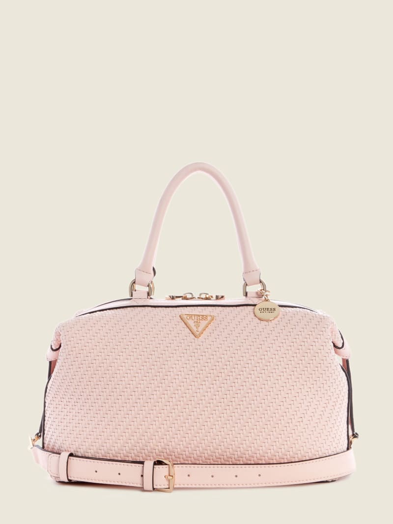 Torba Satchel Damskie Guess Hassie Soho Różowe | 185462-FQV