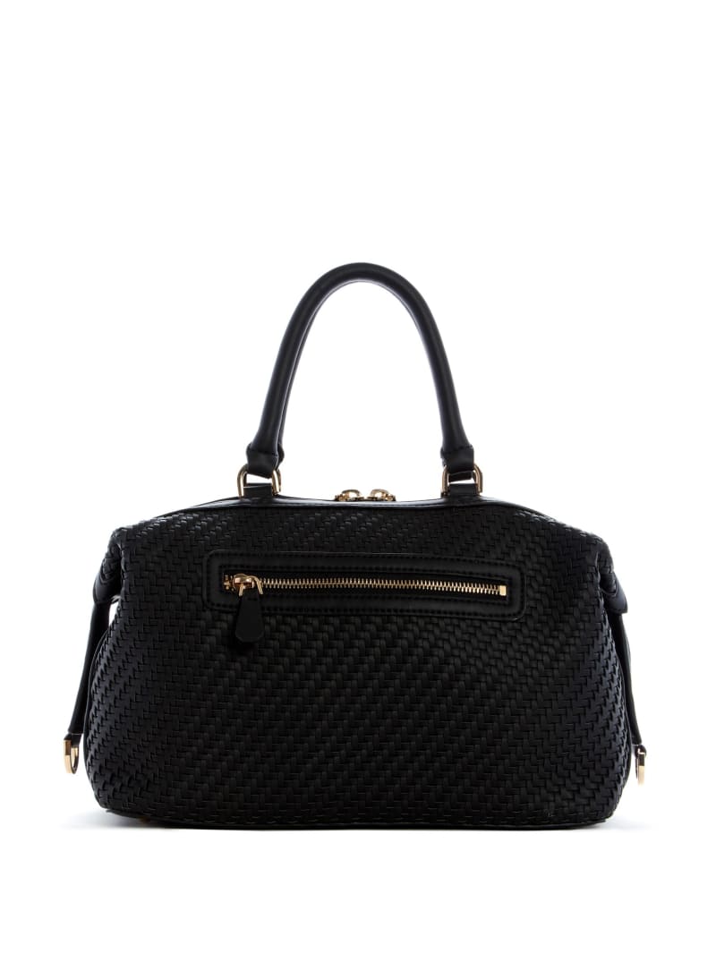 Torba Satchel Damskie Guess Hassie Soho Czarne | 357028-OFE