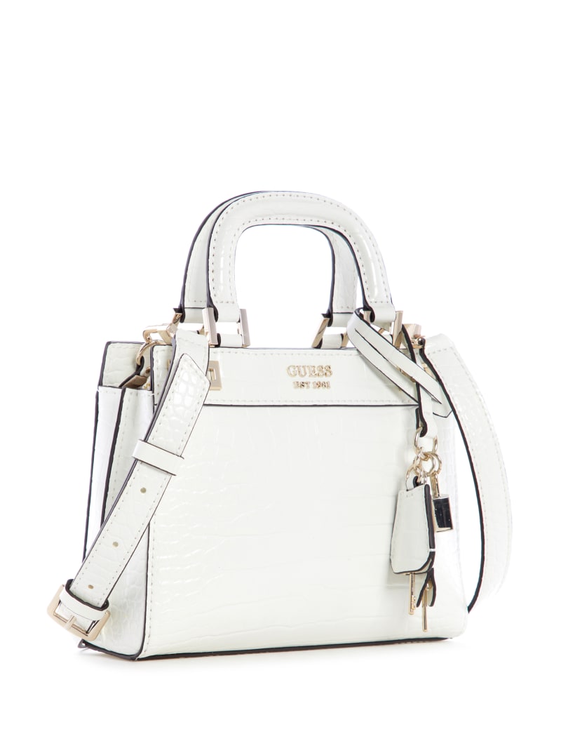 Torba Satchel Damskie Guess Katey Białe | 603854-UBD