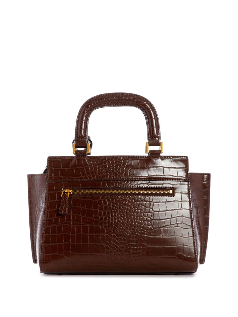 Torba Satchel Damskie Guess Katey Girlfriend Brązowe | 452730-YCG