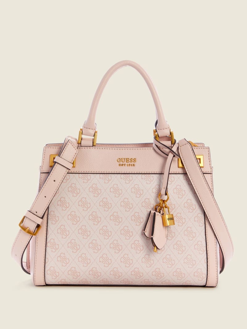 Torba Satchel Damskie Guess Katey Luxury Różowe | 346592-CYJ