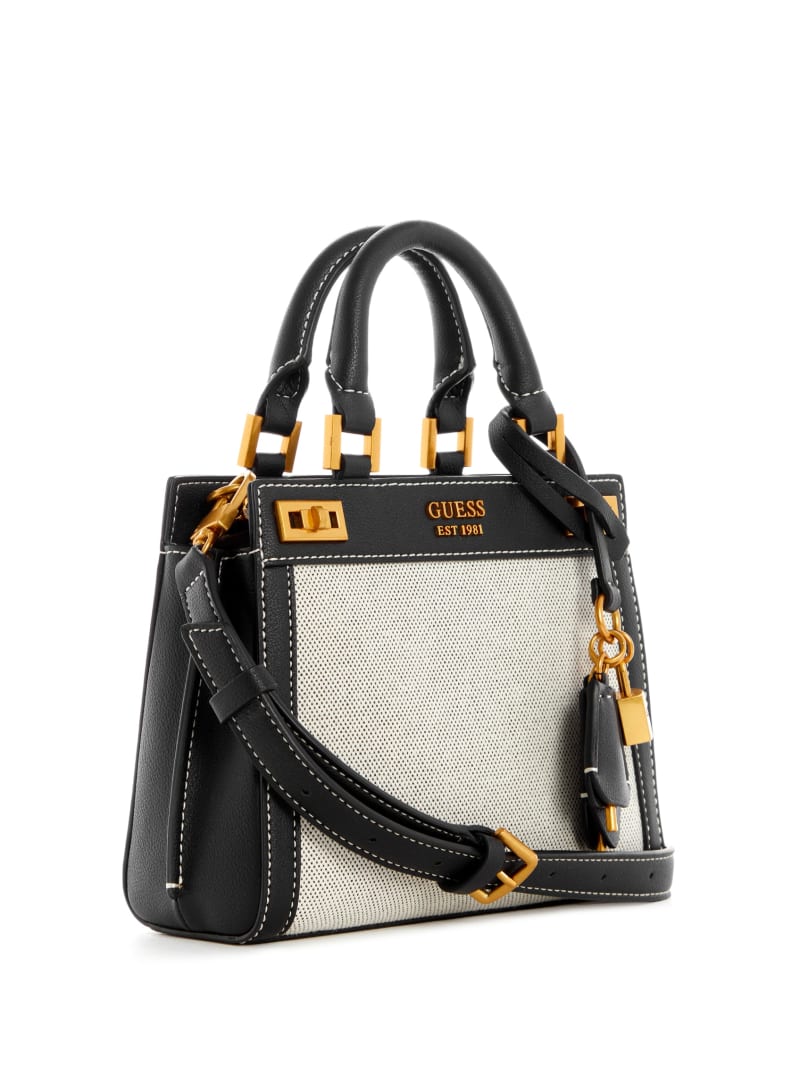 Torba Satchel Damskie Guess Katey Płócienne Niebieskie | 214687-WGF