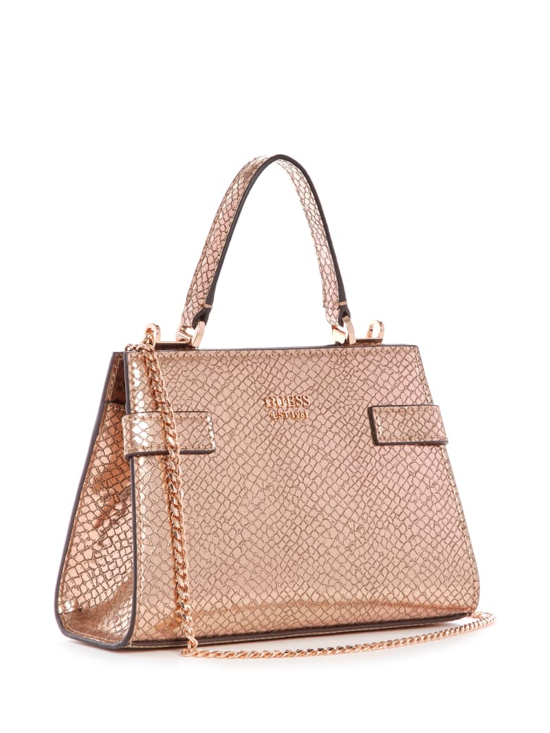 Torba Satchel Damskie Guess Moxie Różowe Złote | 345098-KVO