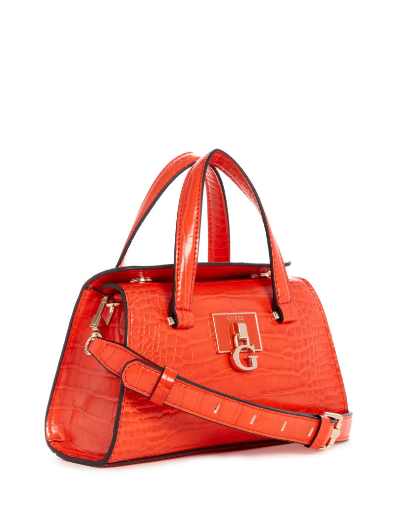 Torba Satchel Damskie Guess Stephi Croc Brązowe | 875026-FPY