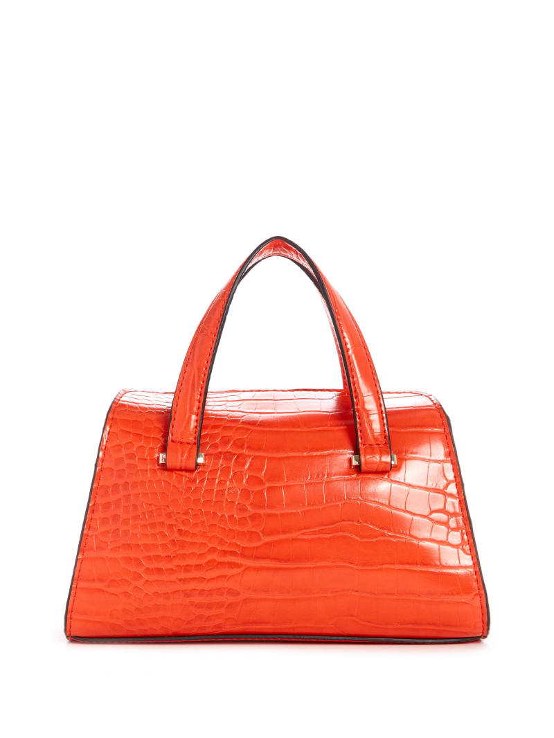 Torba Satchel Damskie Guess Stephi Croc Brązowe | 875026-FPY