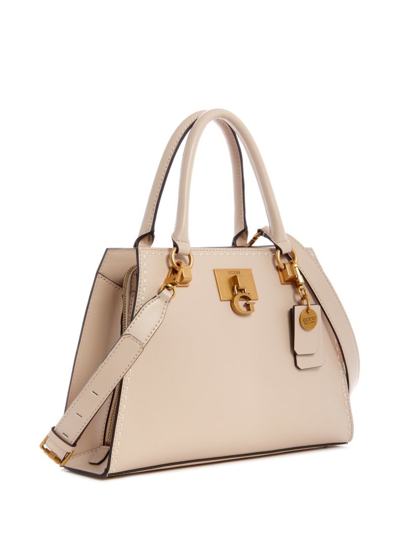 Torba Satchel Damskie Guess Stephi Girlfriend Beżowe | 129746-XPU