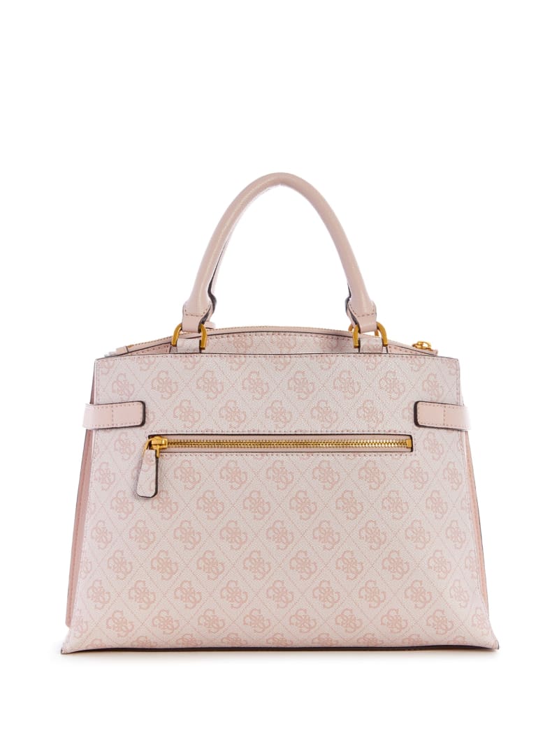 Torba Satchel Damskie Guess Zadie Logo Girlfriend Różowe | 237896-PVU