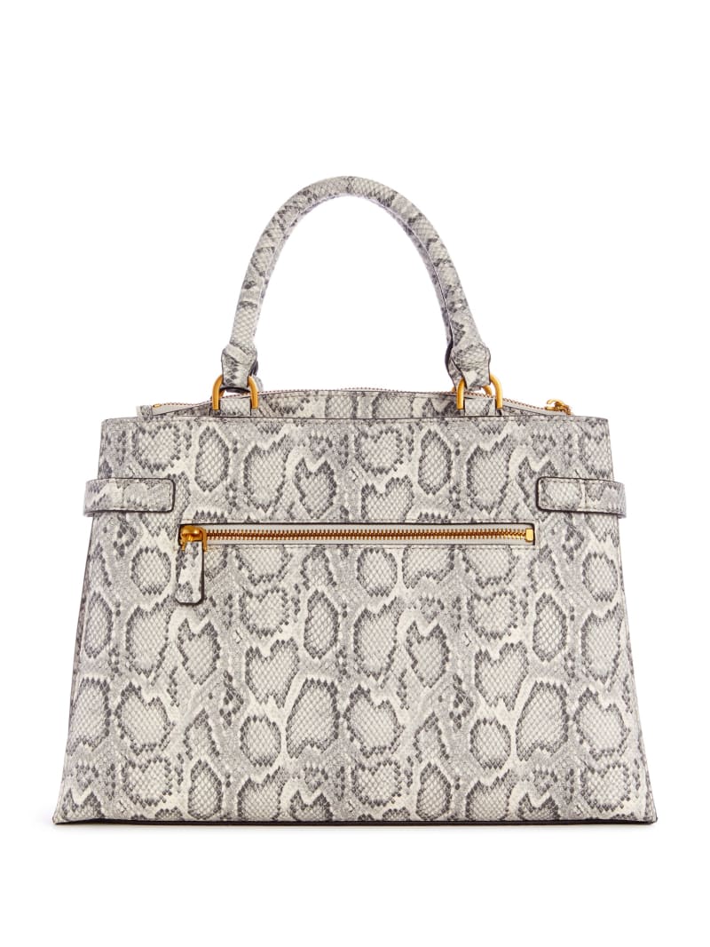 Torba Satchel Damskie Guess Zadie Python Girlfriend Szare | 629081-BVR