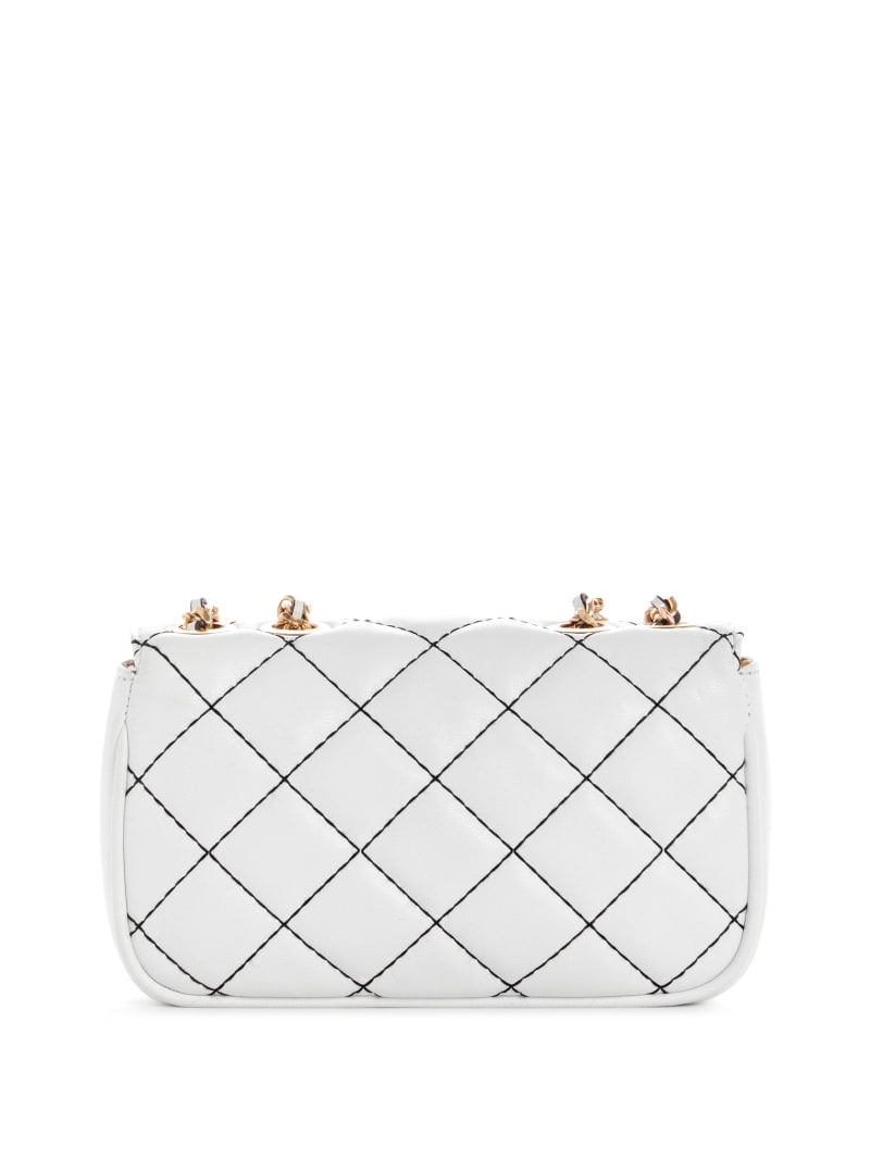 Torby Mini Damskie Guess Cessily Quilted Micro Białe | 287594-FLV