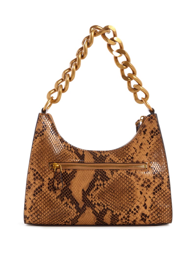 Torby Przez Ramię Damskie Guess Tullia Python Brązowe | 896142-DYQ