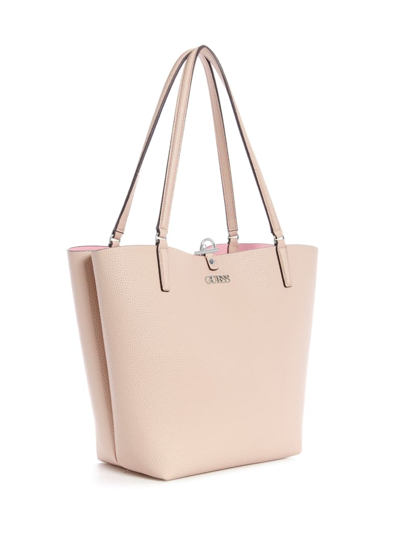 Torby Tote Damskie Guess Alby Toggle Różowe | 395701-REO