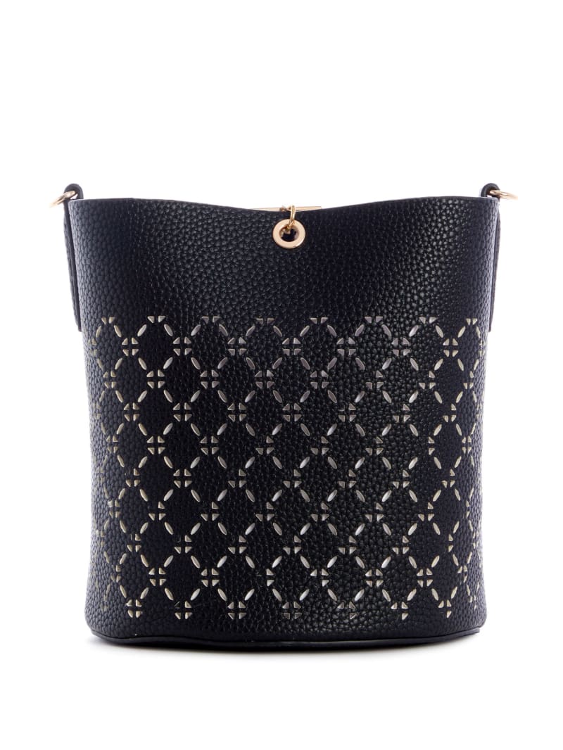 Torby Tote Damskie Guess Amara Czarne | 487013-NBX