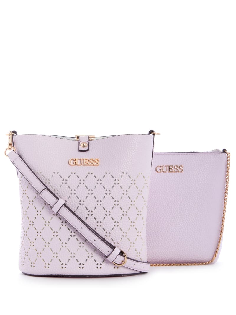 Torby Tote Damskie Guess Amara Fioletowe | 952710-QGA