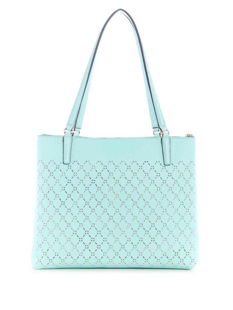 Torby Tote Damskie Guess Amara Society Turkusowe | 927350-TZX