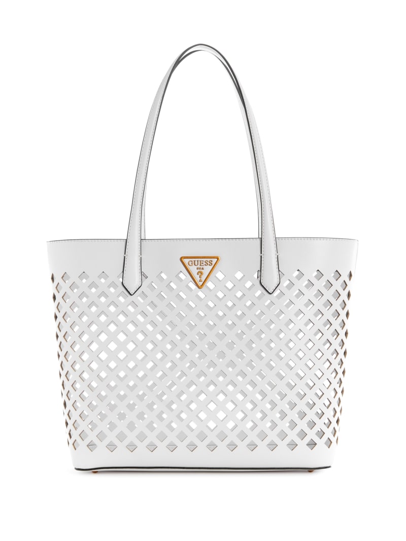 Torby Tote Damskie Guess Aqua Białe | 652904-WYL