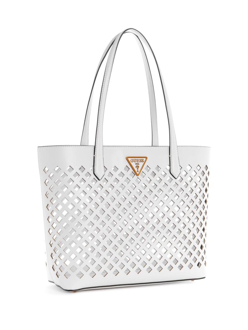 Torby Tote Damskie Guess Aqua Białe | 652904-WYL