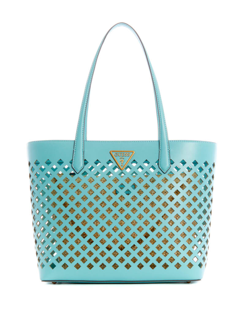 Torby Tote Damskie Guess Aqua Turkusowe | 036157-WJP