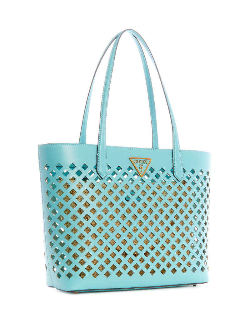 Torby Tote Damskie Guess Aqua Turkusowe | 036157-WJP