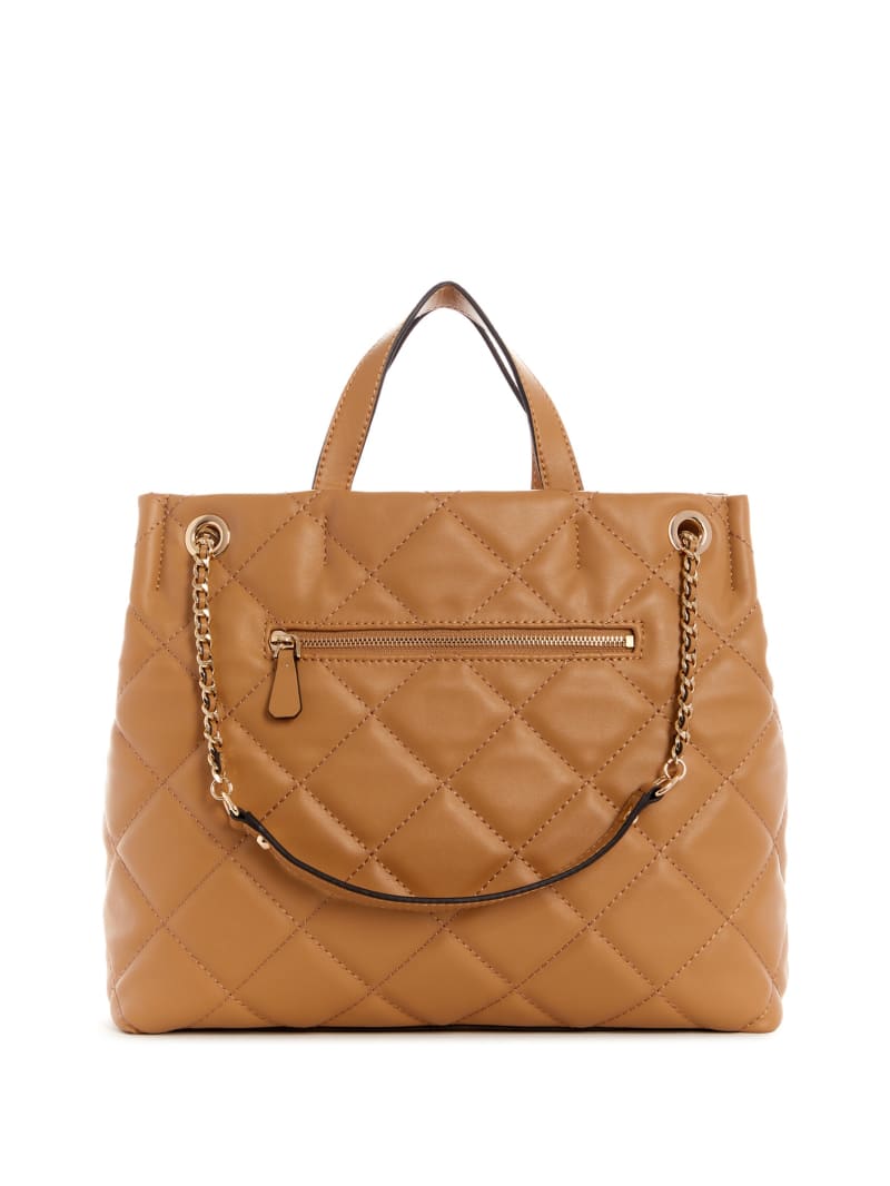 Torby Tote Damskie Guess Cessily Girlfriend Beżowe | 437521-KMI