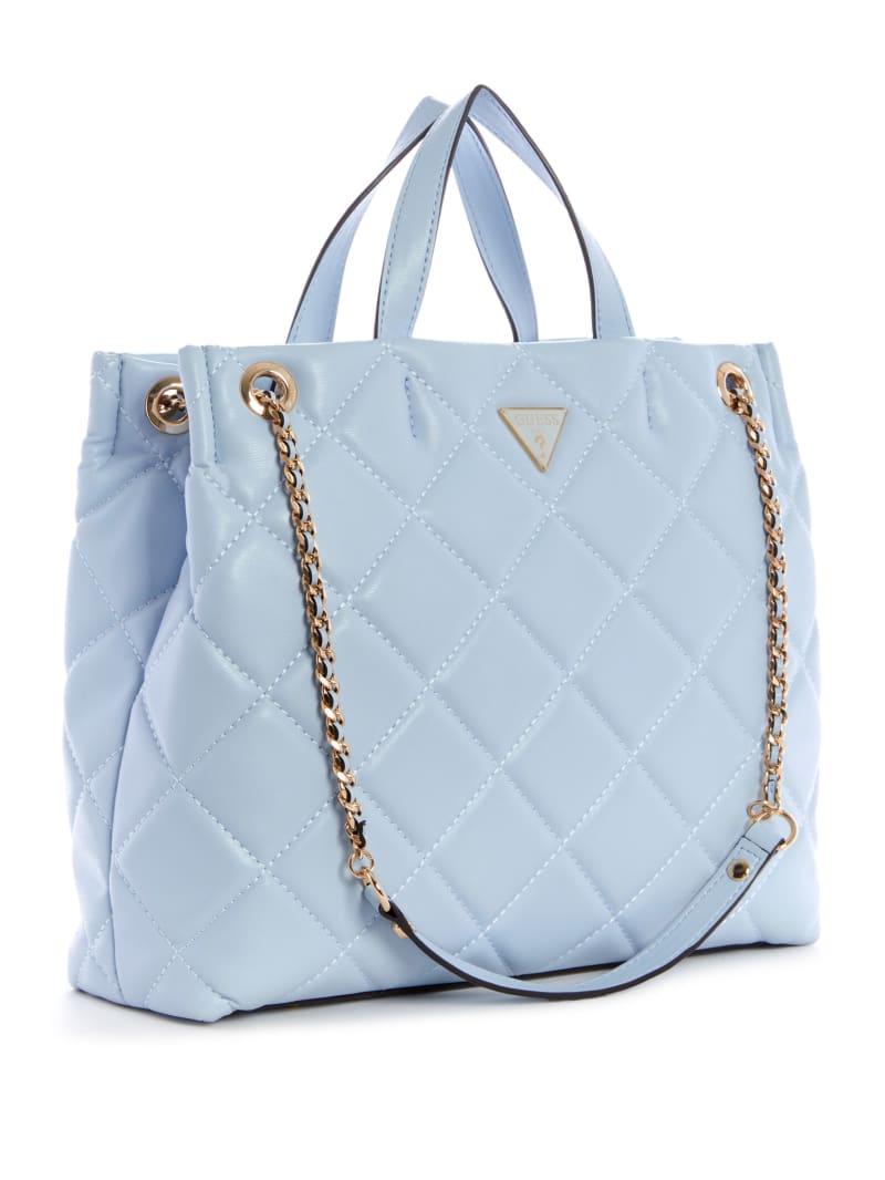 Torby Tote Damskie Guess Cessily Girlfriend Niebieskie | 815603-IOD