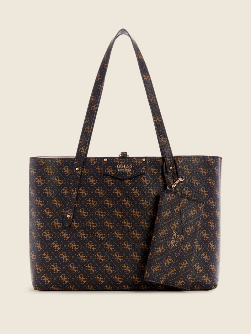 Torby Tote Damskie Guess Eco Brenton Logo Kolorowe | 461893-KQL