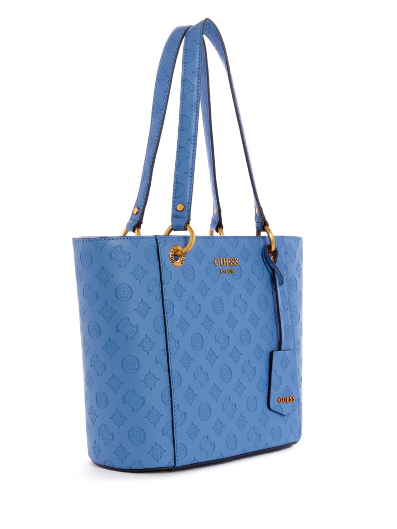 Torby Tote Damskie Guess Noelle Small Elite Niebieskie | 238107-BTL