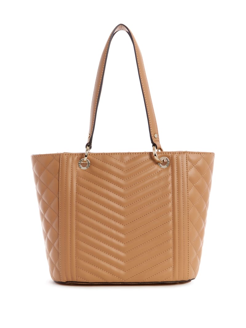 Torby Tote Damskie Guess Noelle Small Elite Beżowe | 375290-HWZ