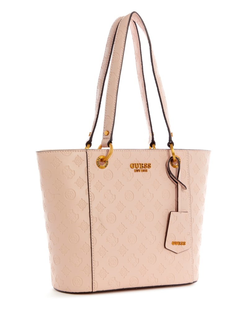 Torby Tote Damskie Guess Noelle Small Elite Różowe | 495802-ERC