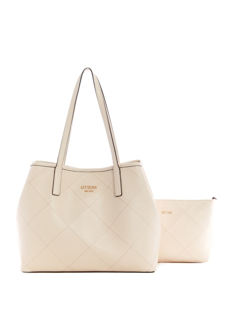 Torby Tote Damskie Guess Vikki Quilted Szare | 401259-FUE