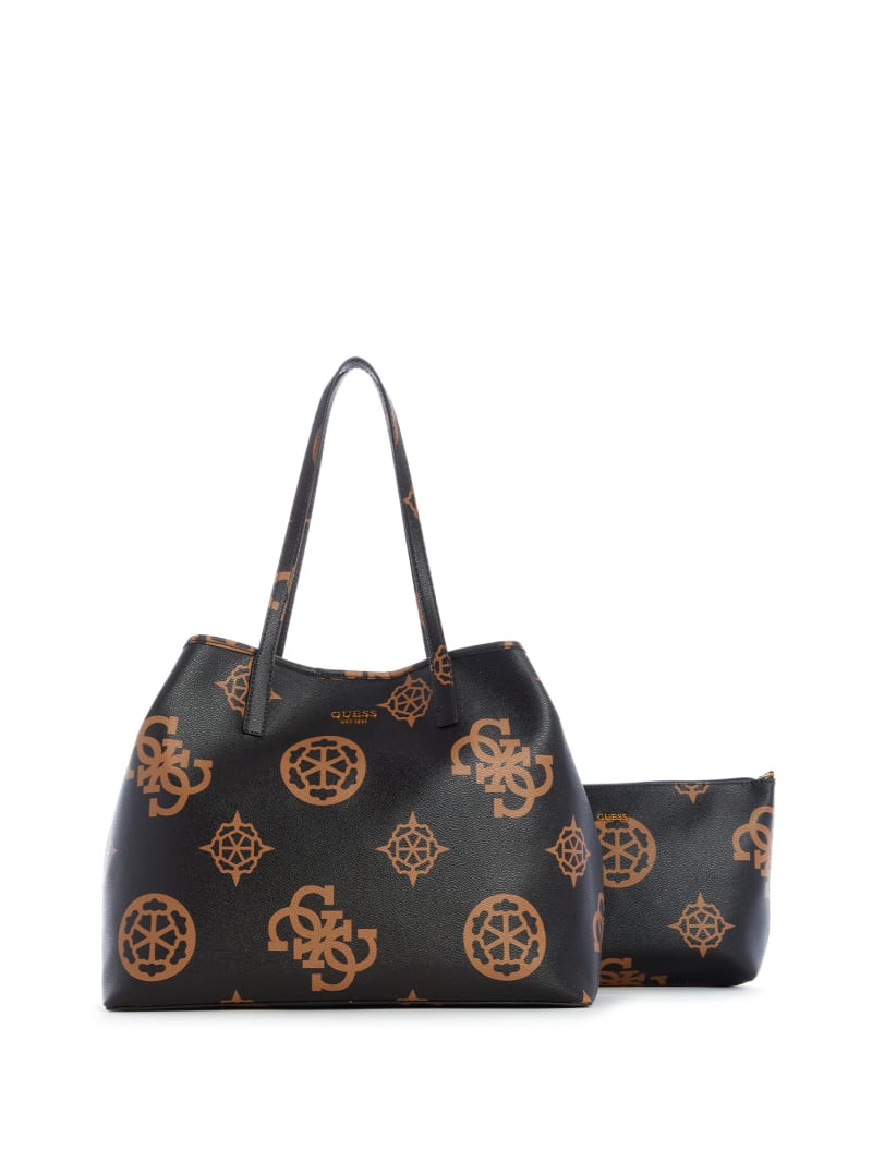 Torby Tote Damskie Guess Vikky Logo Large Kolorowe | 102364-LWY