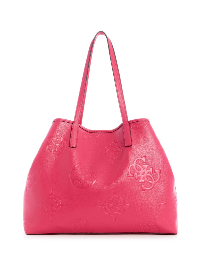 Torby Tote Damskie Guess Vikky Logo Large Różowe | 120836-YNP